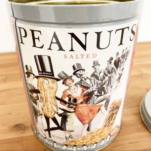 Vintage 1980s Planters Peanut Tin
